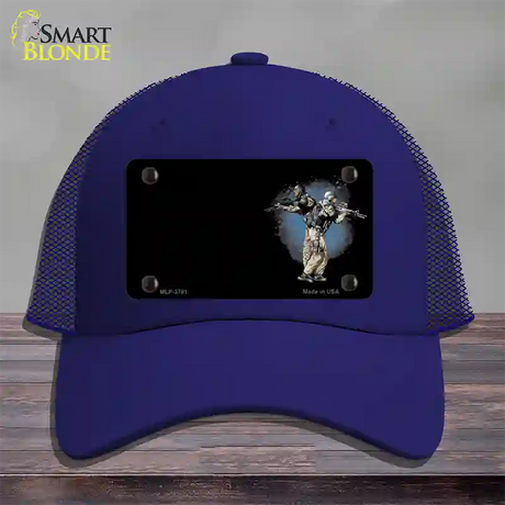 SWAT Offset Novelty License Plate Hat Mesh / Royal Blue