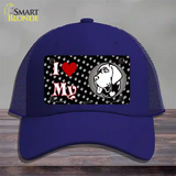 I Love My Mastiff Novelty License Plate Hat Mesh / Royal Blue