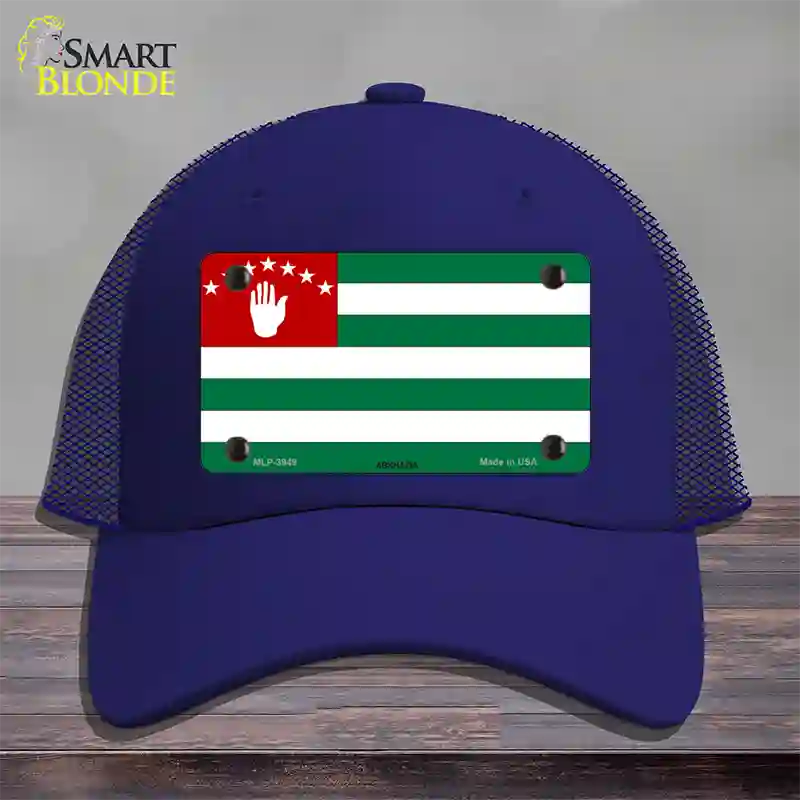 Abkhazia Flag Novelty License Plate Hat Mesh / Royal Blue