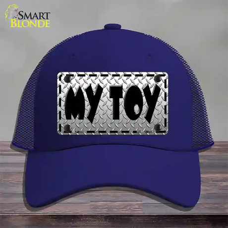 My Toy Novelty License Plate Hat Mesh / Royal Blue