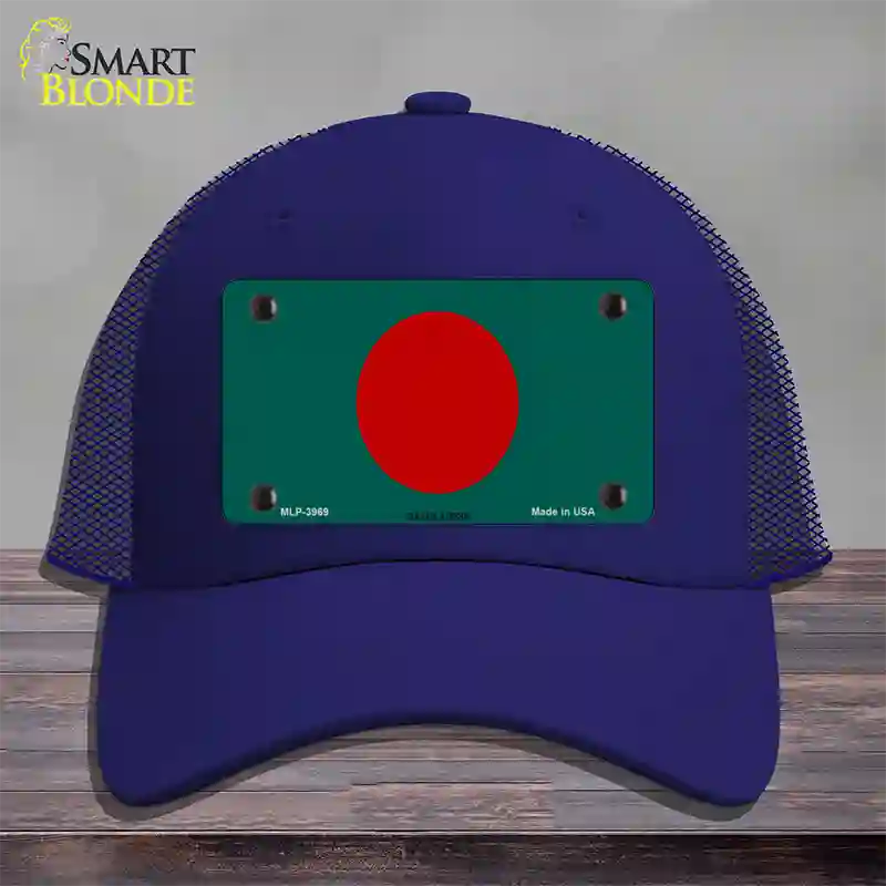 Bangladesh Flag Novelty License Plate Hat Mesh / Royal Blue