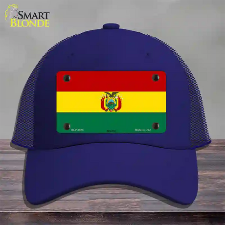 Bolivia Flag Novelty License Plate Hat Mesh / Royal Blue