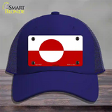 Greenland Flag Novelty License Plate Hat Mesh / Royal Blue