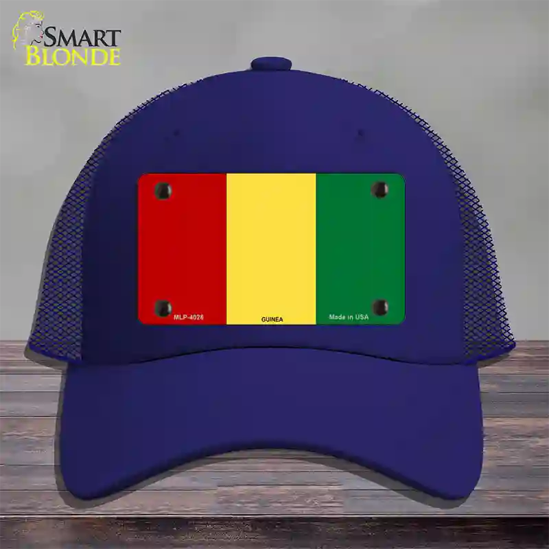 Guinea Flag Novelty License Plate Hat Mesh / Royal Blue