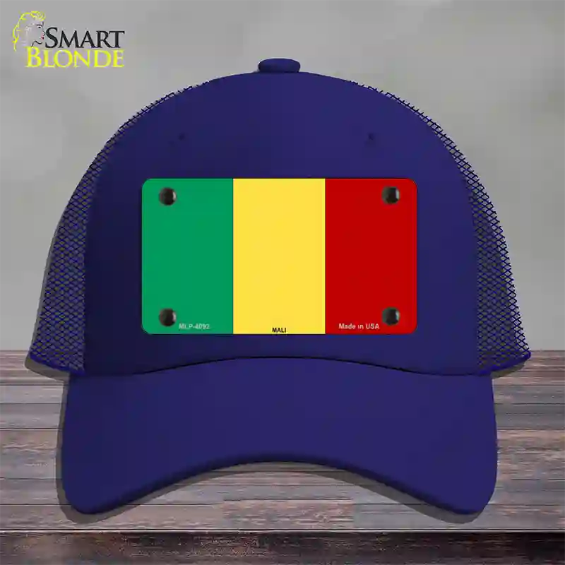 Mali Flag Novelty License Plate Hat Mesh / Royal Blue