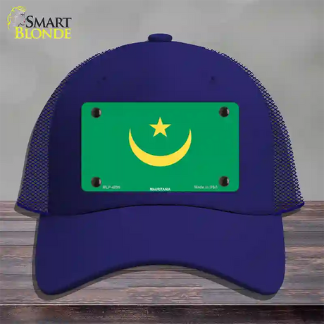 Mauritania Flag Novelty License Plate Hat Mesh / Royal Blue