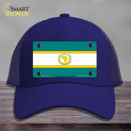 Organization African Unity Flag Novelty License Plate Hat Mesh / Royal Blue