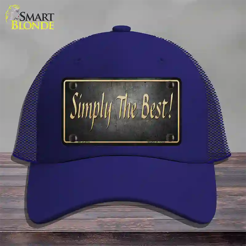 Simply The Best License Novelty License Plate Hat Mesh / Royal Blue