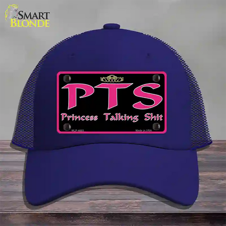 P.T.S. Novelty License Plate Hat Mesh / Royal Blue