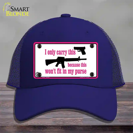 I Carry This Gun Novelty License Plate Hat Mesh / Royal Blue