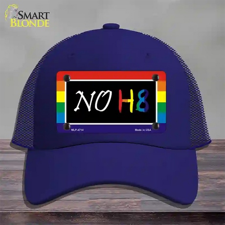 NO H8 Novelty License Plate Hat Mesh / Royal Blue