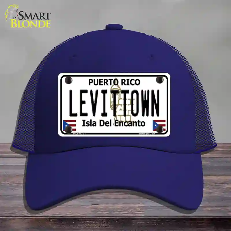 Levittown Puerto Rico Novelty License Plate Hat Mesh / Royal Blue