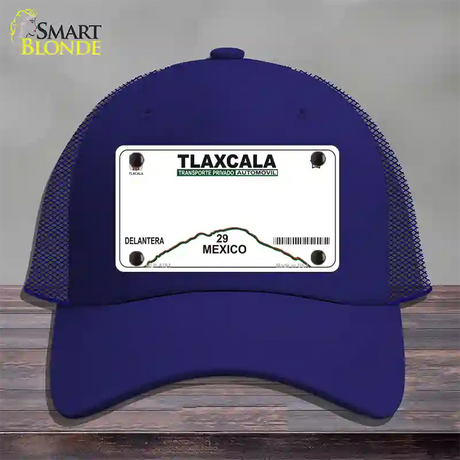 Tlaxcala Mexico Novelty License Plate Hat Mesh / Royal Blue