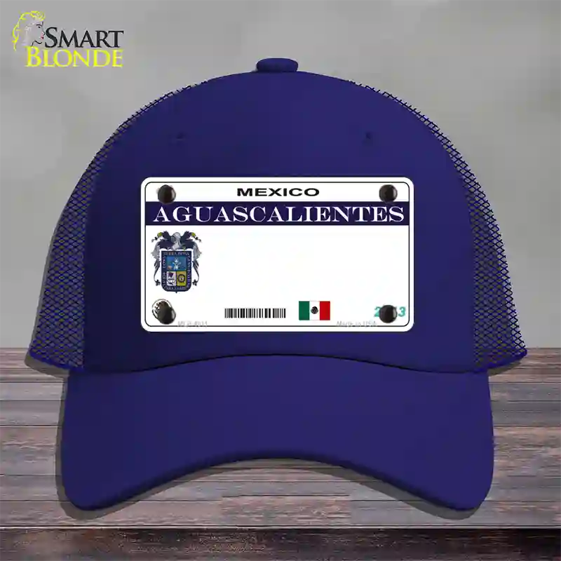 Aguascalientes Mexico Novelty License Plate Hat Mesh / Royal Blue