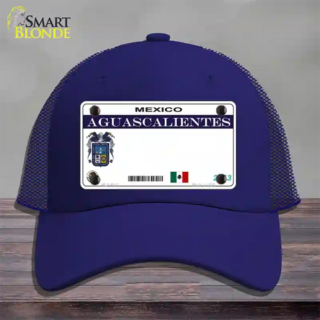 Aguascalientes Mexico Novelty License Plate Hat Mesh / Royal Blue