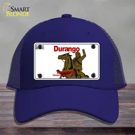 Durango Mexico Novelty License Plate Hat Mesh / Royal Blue