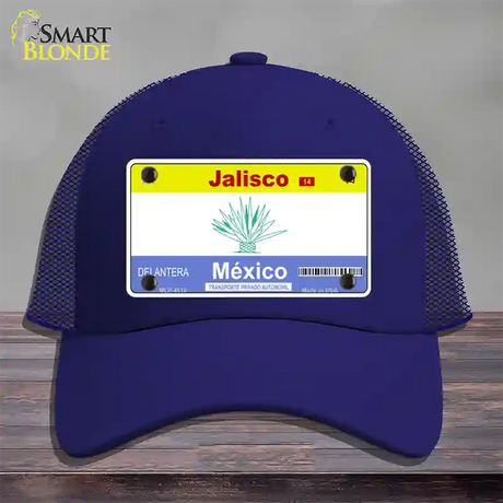 Jalisco Mexico Blank Novelty License Plate Hat Mesh / Royal Blue