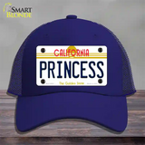 Princess California Novelty License Plate Hat Mesh / Royal Blue