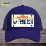 San Francisco California Novelty License Plate Hat Mesh / Royal Blue