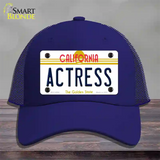 Actress California Novelty License Plate Hat Mesh / Royal Blue