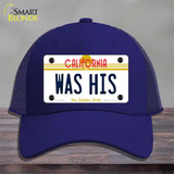 Was His California Novelty License Plate Hat Mesh / Royal Blue