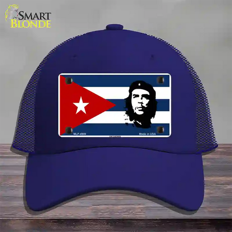 Che Guevara Flag Novelty License Plate Hat Mesh / Royal Blue