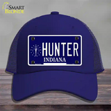 Hunter Indiana State Novelty License Plate Hat Mesh / Royal Blue