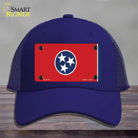 Tennessee State Flag Novelty License Plate Hat Mesh / Royal Blue