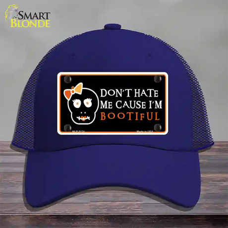 Cause Im Bootiful Novelty License Plate Hat Mesh / Royal Blue