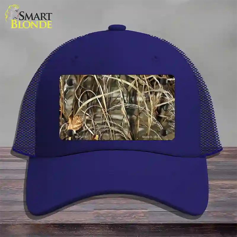 Camo Sticks Novelty License Plate Hat Mesh / Royal Blue