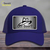 Got Beer Novelty License Plate Hat Mesh / Royal Blue