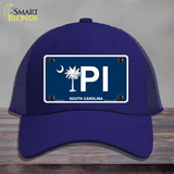 PI South Carolina Novelty License Plate Hat Mesh / Royal Blue