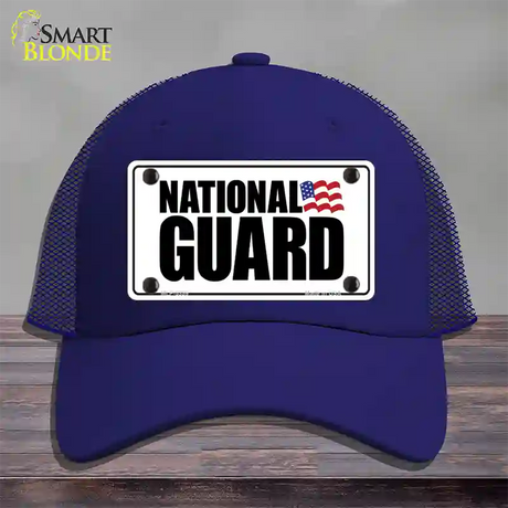 National Guard Novelty License Plate Hat Mesh / Royal Blue