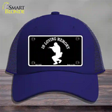 In Loving Memory Squatting Novelty License Plate Hat Mesh / Royal Blue