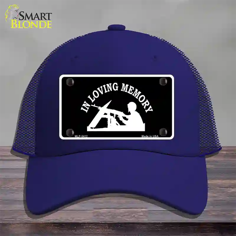 In Loving Memory Lookout Novelty License Plate Hat Mesh / Royal Blue