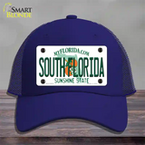 South Florida Novelty License Plate Hat Mesh / Royal Blue