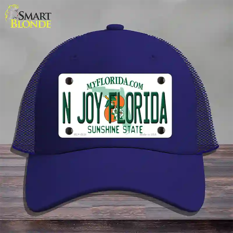 N Joy Florida Novelty License Plate Hat Mesh / Royal Blue