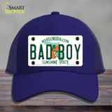 Bad Boy Florida Novelty License Plate Hat Mesh / Royal Blue