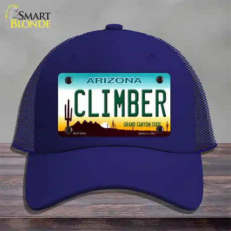 Arizona Climber Novelty License Plate Hat Mesh / Royal Blue