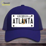 Atlanta Georgia Novelty License Plate Hat Mesh / Royal Blue