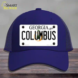 Columbus Georgia Novelty License Plate Hat Mesh / Royal Blue