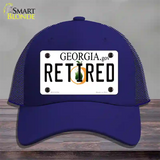 Retired Georgia Novelty License Plate Hat Mesh / Royal Blue