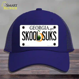 Skool Suks Georgia Novelty License Plate Hat Mesh / Royal Blue