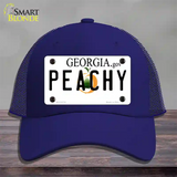 Peachy Georgia Novelty License Plate Hat Mesh / Royal Blue