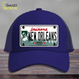 New Orleans Louisiana Novelty License Plate Hat Mesh / Royal Blue