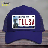 Tulsa Oklahoma Novelty License Plate Hat Mesh / Royal Blue