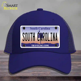 South Carolina Novelty License Plate Hat Mesh / Royal Blue