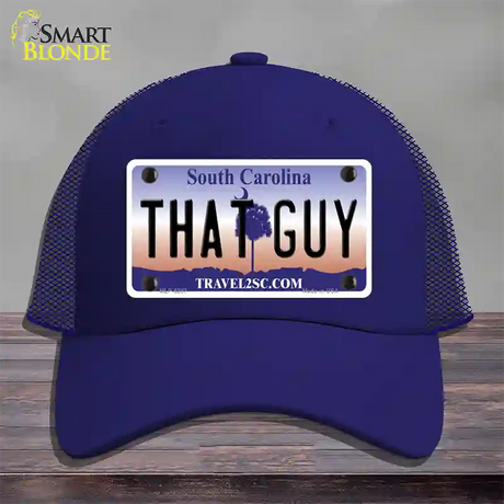 That Guy South Carolina Novelty License Plate Hat Mesh / Royal Blue