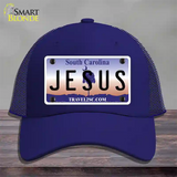 Jesus South Carolina Novelty License Plate Hat Mesh / Royal Blue