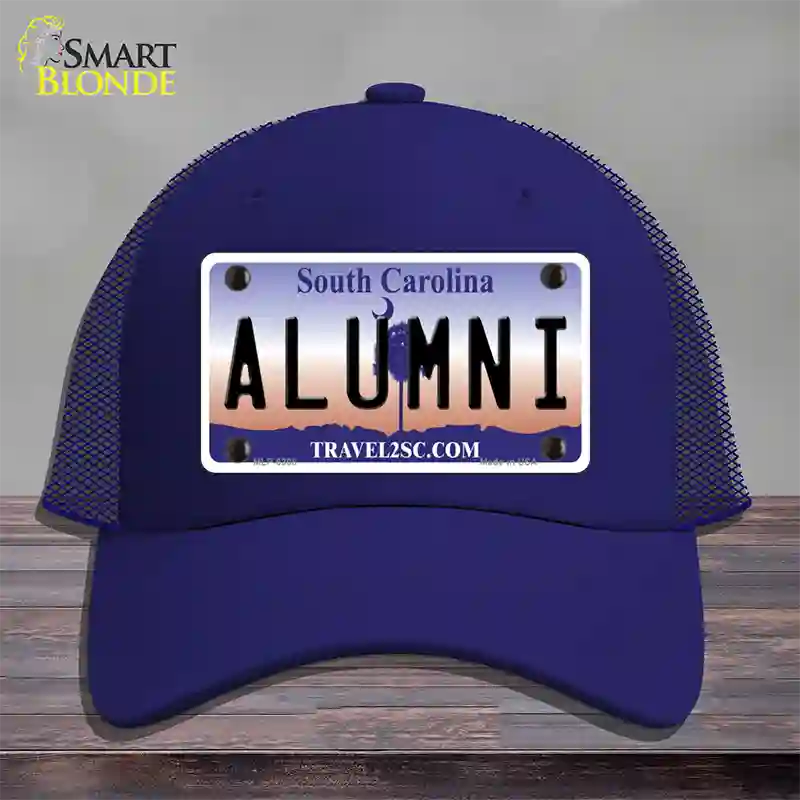 Alumni South Carolina Novelty License Plate Hat Mesh / Royal Blue